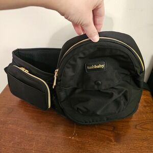 Tushbaby Hip Seat Carrier Black Gold Adjustable Waist Belt Pouch Travel
